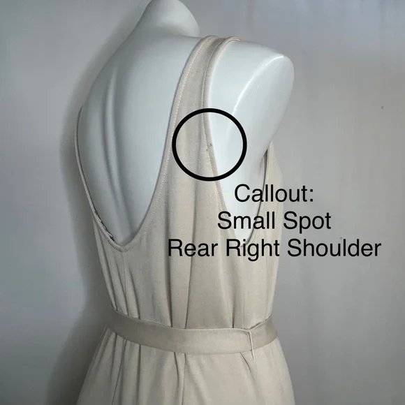 Bershka Beige Button Down Jumpsuit with Tie Waist, Medium - Picture 12 of 16